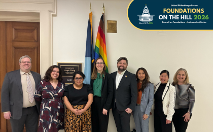 Group photo of MCF representatives standing in front of congressional offices