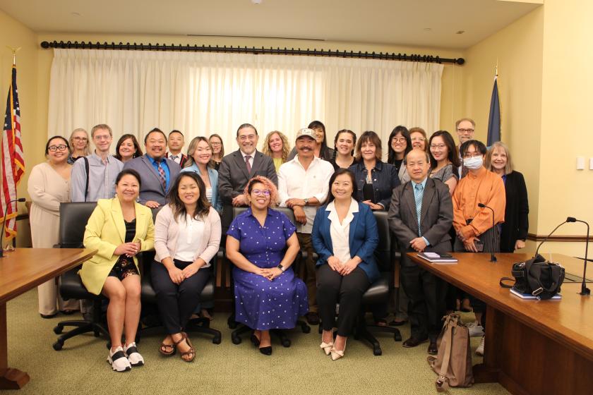 Hmong community leaders meeting with census team