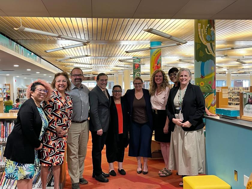 Group photo of leaders from Deaf Equity with Robert Santos, U.S. Census Bureau Director and U.S. Census Bureau team.
