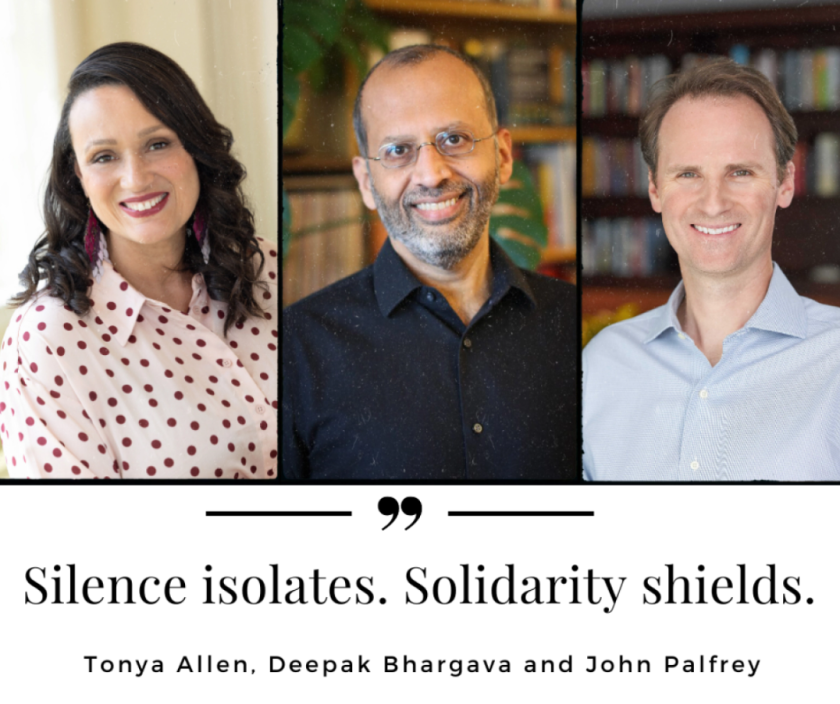 Silence isolates, solidarity shields
