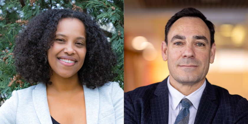 Side by side headshots of Fayise A. Ecclesiaste & Tod Herskovitz