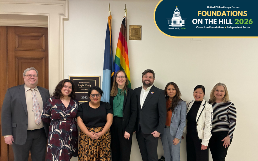 Group photo of MCF representatives standing in front of congressional offices