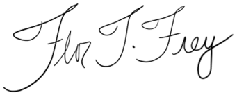 Flor Treviño Frey's signature